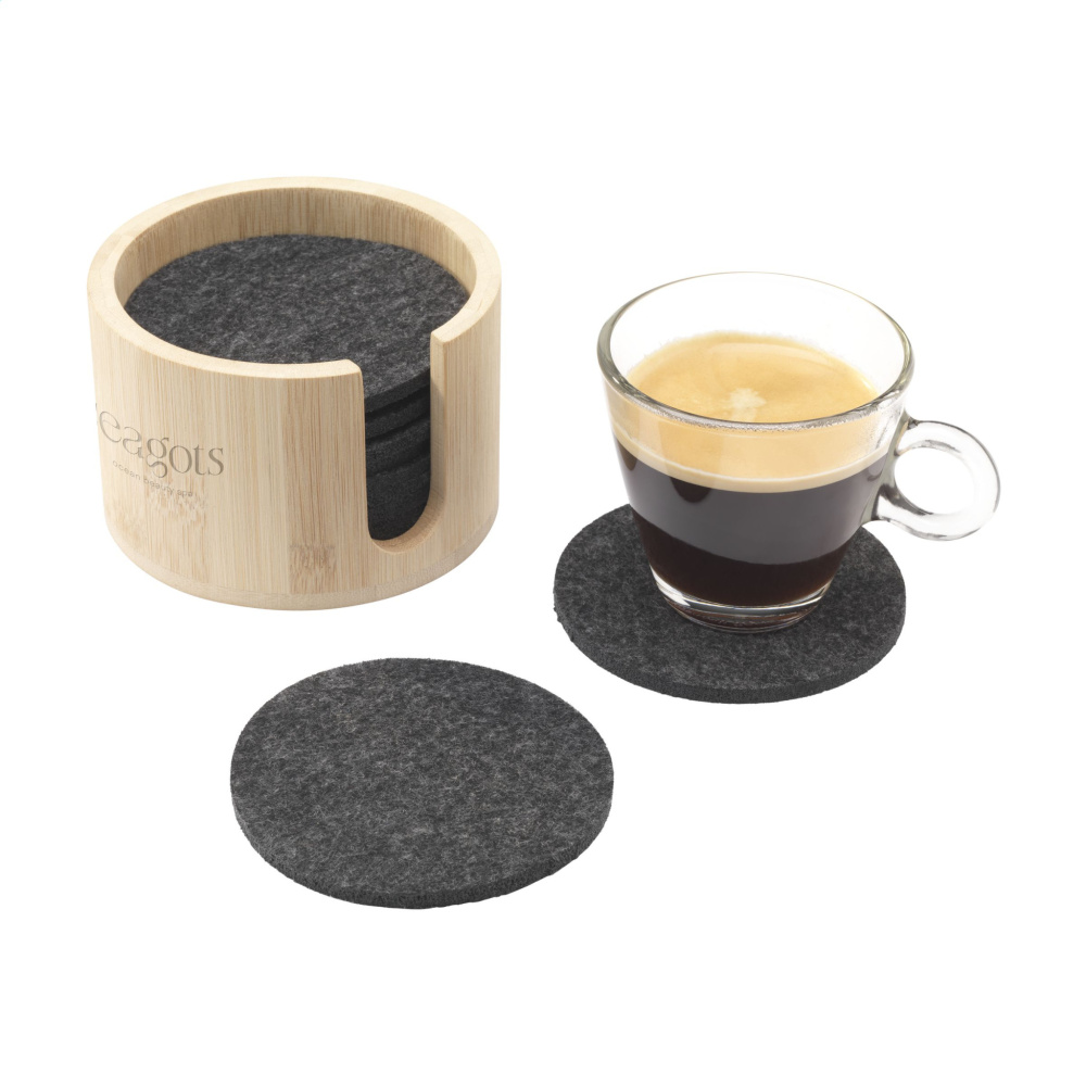 Logo trade advertising product photo of: Cody Felt Coaster Set
